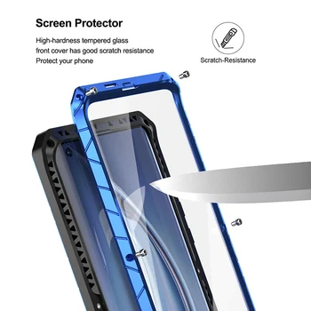 Imatch Atveju Xiaomi Mi 10 Pro Lite Telefono Dėklas Sunku Aliuminio Metalas Grūdintas Raštas Sunkiųjų Padengti Xiaomi 10 Pro