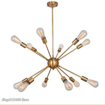 Sputnik Sieniniai šviestuvai flush mount kaimiškas baro Kabančios lempos valgomasis modernus dekoro Šlifuoto Nikelio, Aukso, Juodos spalvos šviestuvai