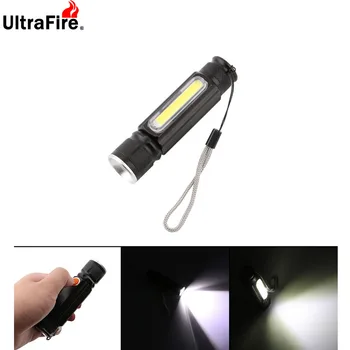 USB COB LED darbo šviesos teleskopinis žibintuvėlis baterija 18650 žibintuvėlį, fakelą, šviesos, blykstės šviesos magnetinis priekinis žibintas žibintuvėlis blsk