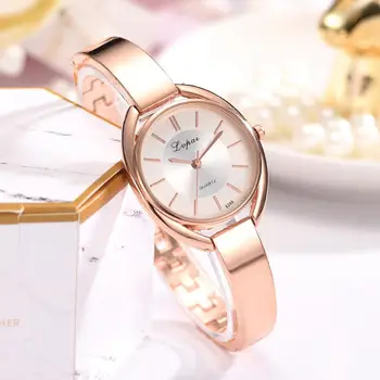 Geriausia Pardavimo Moterų Laikrodžiai, prabangūs Stiklo Brangakmenio Kvarcinis Laikrodis Ponios Rose Aukso Apyrankė Laikrodis Paprasta Montre Femme 50