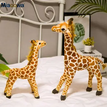 36-55cm Mielas Realiame Gyvenime, Žirafa, Pliušiniai Žaislai Vaikams Modeliavimas Elnias Gyvūnų Įdaryti Lėlės Vaikams Gimtadienio Dovana Puikus Namų Dekoro