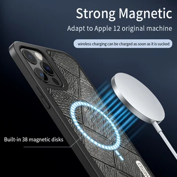 LANGSIDI Odos Magnectic Atveju iPhone 12 Pro Max 12 mini apima, 