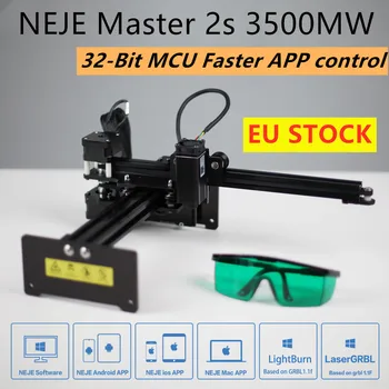 NEJE Meistras 2s 3500mw 405nm CNC Lazerinis Graviravimas Mašina Laser Cutting machine Belaidžio APP Kontrolės Paveikslų Graviravimas