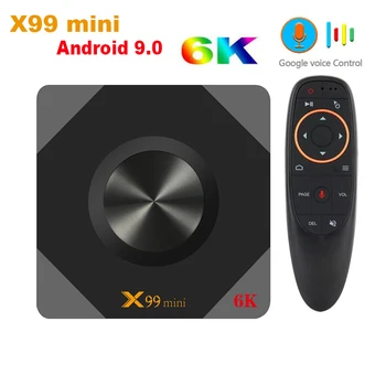 SZILBZ x99 mini Android 9.0 Smart TV BOX Allwinner H6 Quad Core palaikymas 6K 2.4 G&5G WIFI Set Top Box Media player X99mini