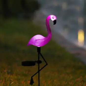 Saulės Energijos Pink Flamingo Vejos Dector Sodo Kuolo Kraštovaizdžio Lempos Lauko Šviesos