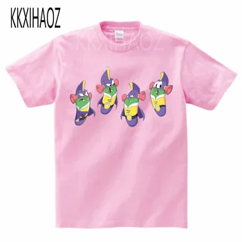 VeggieTales Larry Agurkų trumpomis Rankovėmis T - Shirt 2019 Naujausias Berniukų ir Mergaičių vasaros Grynos medvilnės trumpomis rankovėmis Marškinėlius MJ