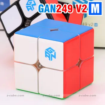 Magic cube galvosūkiai GAN KUBO GAN 249 v2 M V2M GAN 249V2M GAN249 V2 M 2X2X2 2X2 GANCUBE Profesinio Švietimo Žaislai Žaidimas Dėlionė