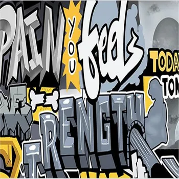 Šiuolaikinės Mados Grafiti Hip-Hop Sporto Klubas Sienos Popieriaus Muzikos Baras, Interneto Kavinė, Sporto Klubas Pramonės ir Dekoro, Sienų Tapetai, 3D