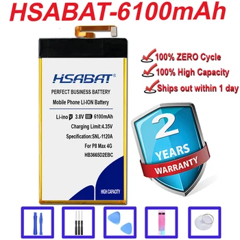 Originalus HSABAT Naujausias 6100mAh Baterija Huawei P8 Max 4G W0E13 T40 HB3665D2EBC
