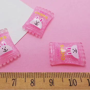100vnt Dervos Karšto Pardavimo Miniatiūriniai Kawaii Blizgučiai Triušis Saldainiai Dervos Cabochon 