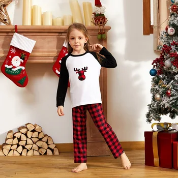 Šeimos Kalėdų Atitikimo Pižama Nustatyti 2020 m. Suaugę Vaikai Pižamos naktiniai drabužiai Kūdikiams Romper naujametiniai Kostiumai Kalėdų Šeimos Komplektai