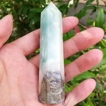 Didmeninė gamtinių blue sky tower kvarco karibų kalcito kristalai taškas apdailos pardavimui