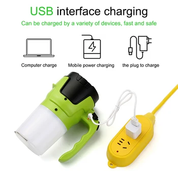 Galingas Įkraunamas LED Žibintuvėlis Nešiojamų Darbo Žibintas USB Taktinis Žibintuvėlis Šviesos, Blykstė, Šviesos, Lauko Kempingas Pagalbos