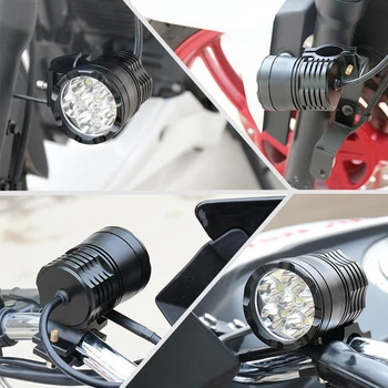 Led Motociklo, Dviračio priekinis žibintas Visų Aliuminio Korpusas 6/9 Karoliukai Moto led lempos galingas Flash motokroso dėmesio centre motociklas