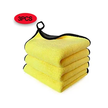 3 Pack Mikropluošto Automobilių plovimo rankšluostį Poliravimo priežiūra vaškavimas skudurėliu Automobilių grožio rankšluostį super absorbentas ir patvarus 30*60CM