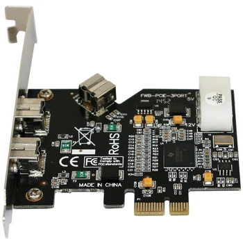 XT-XINTE 1394B 2+1 Skaitmeninio Filmavimo PCI Express PCI-E x1, 3-Port 1394B Valdytojas Pridėti Kortelę 
