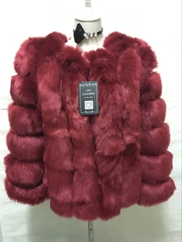 Negabaritinių Aukštos Kokybės Žiemos Moterys Dirbtiniais Fox Fur Coat Prabanga Trumpas Dirbtiniais Kailiais Striukės Ir Paltai Moterims Parko manteau fourrure femme
