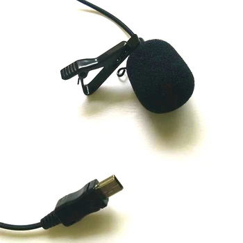 NAUJAS 150cm Aukštos Kokybės 1.15 M Gopro Mini USB Išorinį Mikrofoną su Apykakle Klipą Mic už Gopro Hero 4 3+ 3 Fotoaparato Priedai