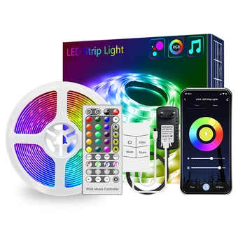 LED Juostelės Žibintai, 5m 20m Smart WiFi APP Kontrolės RGB Spalva Keičiasi Muzikos Sinchronizavimo 5050 Lankstus Dirba su Alexa, Google 