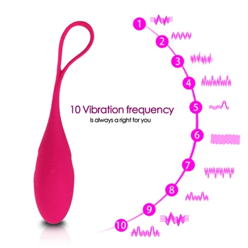 Kiaušinių Vibratorius Belaidžio Nuotolinio valdymo Galingas 10-mode Vibracijas Nuotolinio Valdymo G - Spot kiaušinių Vibratorius Vandeniui atsparus Sekso Žaislas Moterims