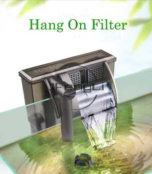 SUNSUN Pakabinti ant Išorinių 3 in 1 HBL filtras vandens siurblys krioklys įranga deguonies siurblys, vandens vėžlių, žuvų tankai akvariumas