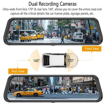 4.3/7/10 Colių 1080P Automobilių DVR Kamera, Touch Screen Brūkšnys Cam Dvigubo Objektyvo Vaizdo įrašymo Galinio vaizdo Veidrodėlis Fotoaparatai, Automobilių Apsaugos