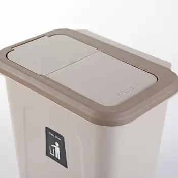 Šiukšliadėžės Paspaudus Dangtelio Tipo Šiukšlių Dėžę Plastiko Laikymo Sanitarinių Kibirą, Virtuvės Svetainės Kambarys OfficeGarbage Kibirą Dropshipping
