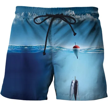 Žuvys 3 d spausdinimo Mens Plaukti Šortai Naršyti Dėvėti Valdybos Šortai iki 2018 m. Vasaros maudymosi kostiumėlį Boardshorts Skrynios Trumpas dydis s-6xl