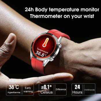 2020 Naujas Smart Watch Vyrų Kūno Temperatūra Stebėti IP68 EKG PPG BP Širdies ritmo Fitness Tracker Sporto Pedometer Smartwatch Moterims