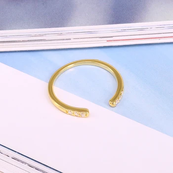 ROXI 925 Sterlingas Sidabro Žiedai Moterims Reguliuojamo Dydžio Vestuviniai Žiedai, Papuošalai, Aukso Sidabro Spalvos Cirkonio Kristalų Piršto Žiedai