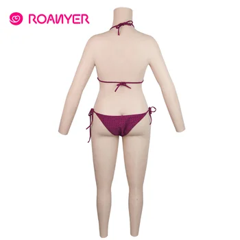 Roanyer silikoninių krūtų formos shemal viso kūno kostiumai su ginklais transseksualų fake boobs už crossdresser