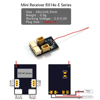 AEORC RX14X serijos Mini Micro RX Imtuvas 4CH Integruota 1S 5A brushed ESC Su TELEMAS 1.00 pin Jungtis