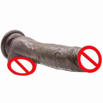 8.58 colių 43mm didelis dildo falą atžalų netikras penis vibratorių sekso žaislai moterims, tikroviškas dildo Kavos spalvos siurbimo taurės dick
