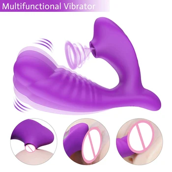 Sekso žaislai moterims, Dildo, vibratoriai moterims Čiulpti Vibratoriai G spot Clit Stimuliacija Vibracijos Burnos, Liežuvio Spenelių Gyvis Suaugusiųjų