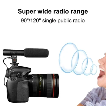 Nešiojamų Garso MIC-01 Profesionalus vaizdo Kamera DV 3.5 mm Išorinis Interviu Stereo Mikrofonas Mic natūralaus garso pick-up Priedai