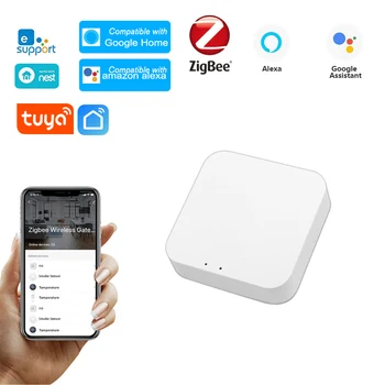 WiFi Tuya Zigbee Smart Vartai Hub Durų Jutiklis Temperatūros Ir Drėgmės Jutiklis (Zigbee Kontrolės Prietaisai, Per Darbų Su Alexa Smart Home