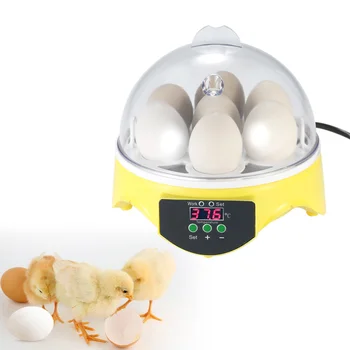 7Egg Mini Skaitmeninis Kiaušinių Inkubatorius Hatcher Skaidrus Kiaušinių Perinti Mašina Automatinė Temperatūros Kontrolė Vištienos Antis Paukščių Kiaušinių