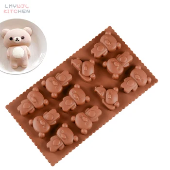 11 Skylę Mielas Lokys Šokolado Pelėsių Dviejų rūšių Bear-formos Saldainiai, Želė Silikono Formos 