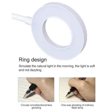 LED akių apsauga skaityti žiedas stalo lempa miegamojo, vaikų mokymosi studentų touch stalo lempa įrašo tipo įkraunamas stalo lempa