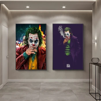 2020 Filmą Joker Joaquin Phoenix, Plakatai, spauda ant Drobės Komiksai Plakatas Sienos Menas Nuotraukas, Namų Kambarį Apdaila Cuadros