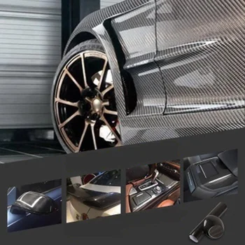 3D 5D Anglies Pluošto Vinilo Automobilių Wrap Lapas Roll Filmas, Automobilių lipdukai ir Motociklų Lipdukai Automobilio Stilius, Automobilių Priedai