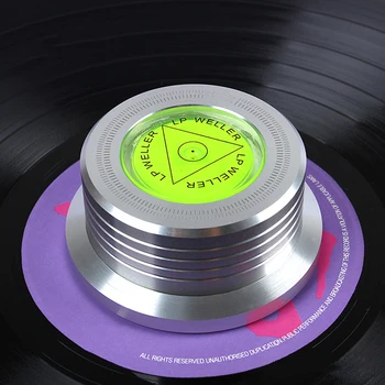 1pc Sidabro spalvos Metalo 3in1 Įrašyti Apkabos, LP Diskų Stabilizatorius Balansas Priemonės Vibracijos Subalansuota Ratas
