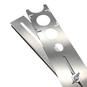 Reguliuojamas plytelių skylę locator Nerūdijančio Plieno Puncher Universalus Stiklo Keraminės Sienų Ženklinimo Mašinos Valdovas Statybos Įrankių Dalys