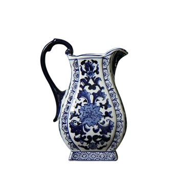 Jingdezhen rankomis dažyti mėlyna ir balta pieno puodą vaza naujas Kinijos ornamentu Vaza Apdailos kūrybos mėlynos ir baltos spalvos porceliano