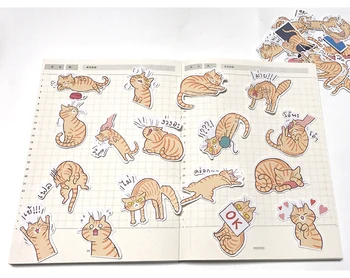 35PCS Cute kačių Lipdukai Amatų Ir Scrapbooking lipdukai vaikams, žaislai, knygos, Dekoratyvinis lipdukas 