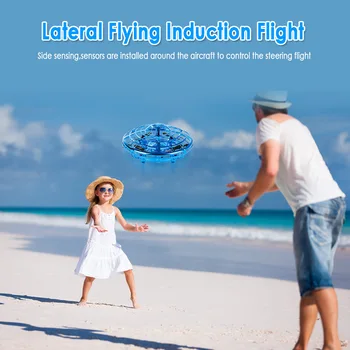 Žaislas Drone Mini Drone UFO Žaislai Infraraudonųjų spindulių Jutikliai, Valdymo Vertus, skrendančių Orlaivių Anti-susidūrimo Rankiniai Quadcopter Indukcijos
