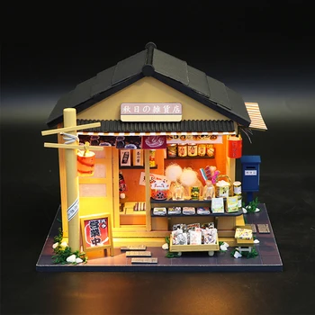 Miniatiūriniai Japonijos Parduotuvės Lėlių LED 