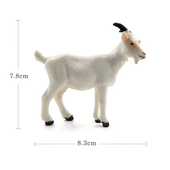 Ūkio Balta Ožkų, Avių Modeliavimas Gyvūnų modelio Veiksmų žaislas duomenys plastiko Amatų Apdailos švietimo Kalėdų Dovana Vaikams