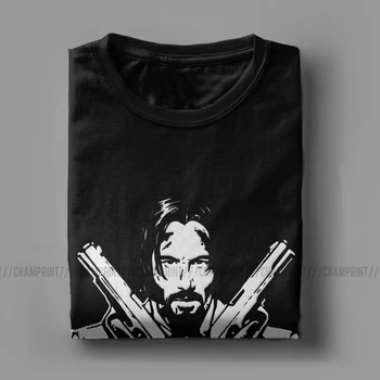 Derliaus Wick John Baba Yaga T-Shirt Vyrai Medvilnės T Marškinėliai John Viko Keanu Reeves Filmą Šuo Kino Gyvūnų Trumpas Rankovės Marškinėliai