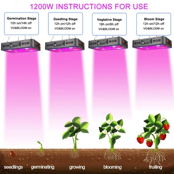 1200W 2400W viso Spektro LED grow light su Daržovių/Bloom režimai Phytolamp Patalpų Šiltnamio efektą sukeliančių augti palapinė augalams augti, led